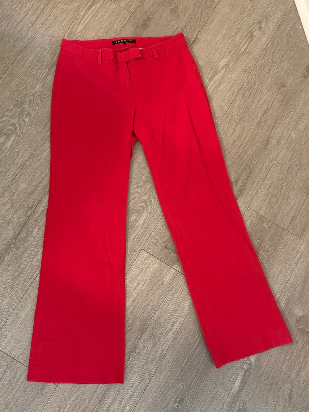 Theory Red Women's Trousers